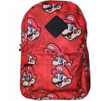 DIFUZED Super Mario Sublimation rugzak Rood, Wit - thumbnail