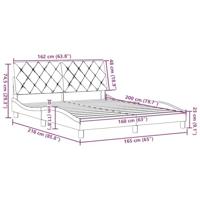 Bedframe zonder matras stof donkergrijs 160x200 cm - thumbnail