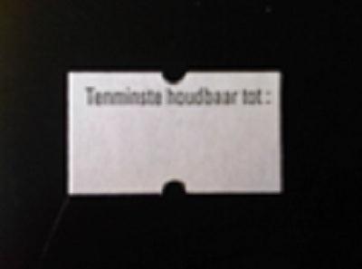 Etiket 2112 wit perm THT 50.000 Hall