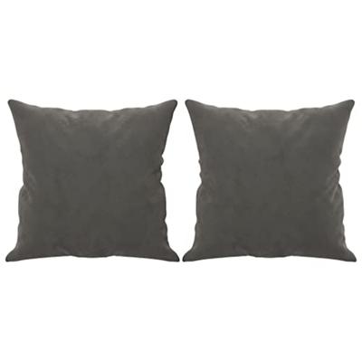 Sierkussens 2 st 40x40 cm fluweel donkergrijs