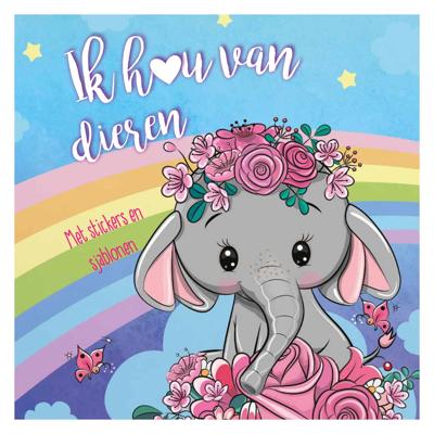 Mondikaarten Sticker- en sjablonenboek ik hou van dieren