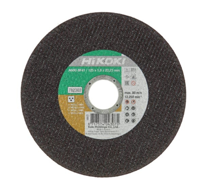 Hikoki accessoires Doorslijpschijf 125X1Mm Voor Inox/Metaal Brilliant - 782302