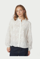 Neo Noir Blouse Oda Deco Emb | White - thumbnail