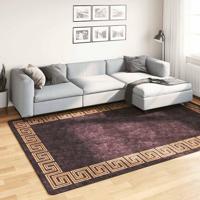 VidaXL Vloerkleed wasbaar anti-slip 190x300 cm zwart en goudkleurig - thumbnail