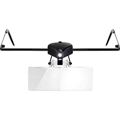 TOOLCRAFT TO-5137812 Loepbril Met LED-verlichting Vergrotingsfactor: 1.5 x, 2.5 x, 3.5 x Lensgrootte: (l x b) 74 mm x 35 mm Helder, Wit TOOLCRAFT TO-5137812 Loepbril Met LED-verlichting Vergrotingsfactor: 1.5 x, 2.5 x, 3.5 x Lensgrootte: (l x b) 74 mm x 35 mm Helder, Wit