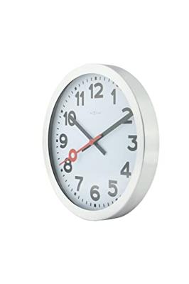 NeXtime ne-3998ar wandklok dia. 19 cm, geborsteld aluminium, &apos;station&apos; - thumbnail