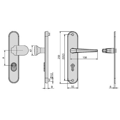 Basi 7901-0301 Veiligheidsbeslag, solide materiaal Basi 7901-0301 Veiligheidsbeslag, solide materiaal