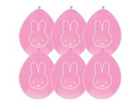 Haza Witbaard Ballonnen nijntje roze, 6st. - thumbnail