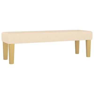 Boxspring met matras stof crèmekleurig 140x200 cm