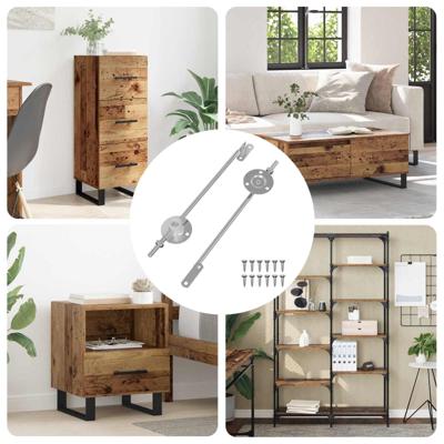 Deksel ondersteunend scharnier 2 pcs Zilver 194 x 36 x 18 mm