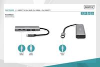 Digitus DA-70245 USB 3.1 Gen 1-hub 4 poorten Met aluminium behuizing Donkergrijs - thumbnail