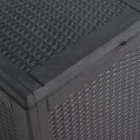 Tuinbox 90 L PP rattan zwart - thumbnail