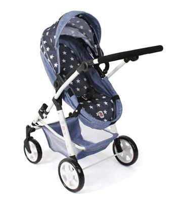Combi-poppenwagen Nele - Stars Navy