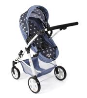 Combi-poppenwagen Nele - Stars Navy - thumbnail