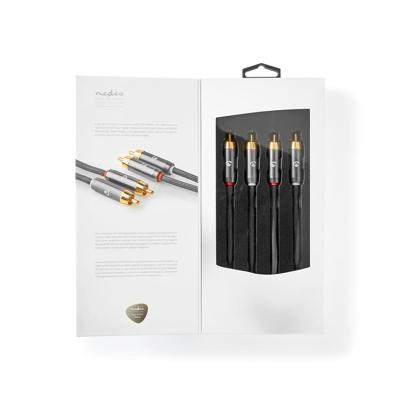 Nedis Stereo-Audiokabel | 2x RCA Male | 2x RCA Male | 2 m | 1 stuks - CATB24200GY20 CATB24200GY20 Nedis Stereo-Audiokabel | 2x RCA Male | 2x RCA Male | 2 m | 1 stuks - CATB24200GY20 CATB24200GY20