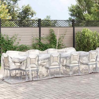 VidaXL Doorzichtig zeildoek met zeilringen 4x5 m polyethyleen VidaXL Doorzichtig zeildoek met zeilringen 4x5 m polyethyleen