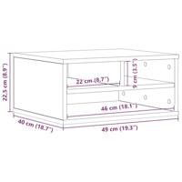 VidaXL Printerstand artisan eiken 49 x 40 x 22.5 cm bewerkt hout - thumbnail