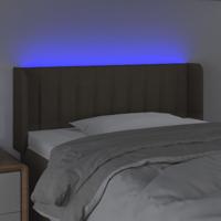 Hoofdbord LED 103x16x78/88 cm stof taupe - thumbnail