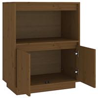 Dressoir 60x34x75 cm massief grenenhout honingbruin - thumbnail