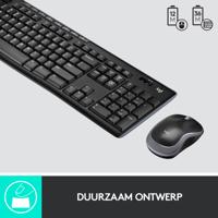 Toetsenbord en Optische Muis Logitech 920-004513 2,4 GHz Zwart Wireless - thumbnail