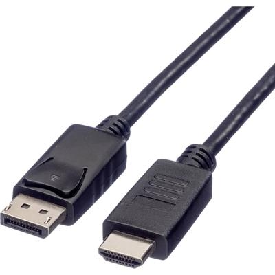ROLINE DisplayPort Kabel DP - HDMI, M/M, zwart, 3 m ROLINE DisplayPort Kabel DP - HDMI, M/M, zwart, 3 m