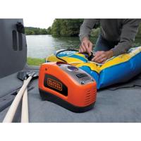 BLACK+DECKER ASI300 11bar AC/DC Compressor | Universele ventieladapter | 2x Tapse aansluitingen | 1x Naaldaansluiting | 12V adapter | 230V adapter - - thumbnail