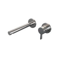 Brushed Edition inbouw wastafelmengkraan met rechte uitloop, model E1, RVS geborsteld PVD - thumbnail