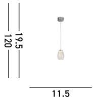 Searchlight Moderne hanglampCyclone chroom met helder glas - 97291-1CL - thumbnail