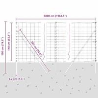 Weidehekwerk Zilver 50 x 1.4 m Gegalvaniseerd staal - thumbnail