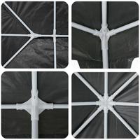 Partytent met 10 zijwanden grijs 6x4 m PE - thumbnail