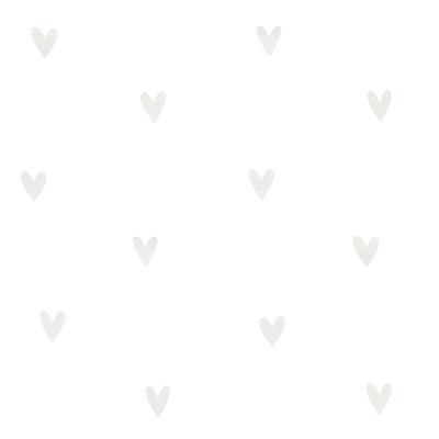 Dutch Wallcoverings Joy - Harten - Wit