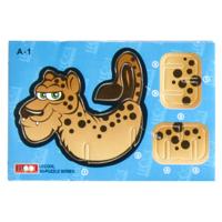 LG Imports 3D puzzel panter 10,5 cm karton bruin 7 stukjes - thumbnail