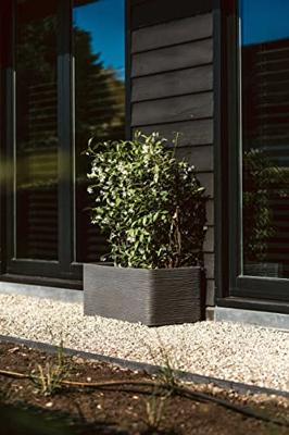 Capi Nature Rib NL 73x39x32cm rechthoekige plantenbak ivoor