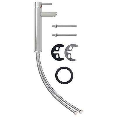 VidaXL Wastafel met kraan en pop-up afvoer gehard glas zwart