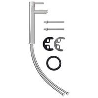 VidaXL Wastafel met kraan en pop-up afvoer gehard glas zwart - thumbnail