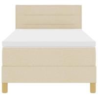 Boxspringbed met matras en LED stof crèmekleurig 90x200 cm - thumbnail