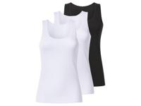 esmara Set van 3 dames tops (Zwart/wit, XS (32/34)) - thumbnail