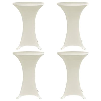 VidaXL Statafelhoes 4 st stretch ø60 cm crème