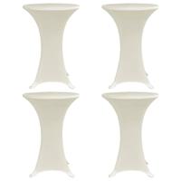 VidaXL Statafelhoes 4 st stretch ø60 cm crème - thumbnail