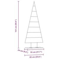 Metalen kerstboom met standaard Goud 150 cm Poedergecoat staal - thumbnail
