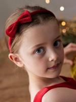 Set met fluwelen haarband en scrunchie rood - thumbnail