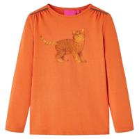 VidaXL Kindershirt met lange mouwen 104 oranjebruin - thumbnail