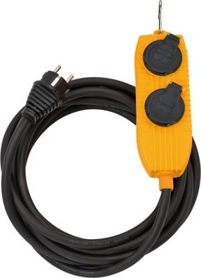 Brennenstuhl Bouwplaatsen-kabel | IP54 | met contactdozenblok | 5m | zwart | H07RN-F 3G2,5 FR/BE - 1151734010 Brennenstuhl Bouwplaatsen-kabel | IP54 | met contactdozenblok | 5m | zwart | H07RN-F 3G2,5 FR/BE - 1151734010