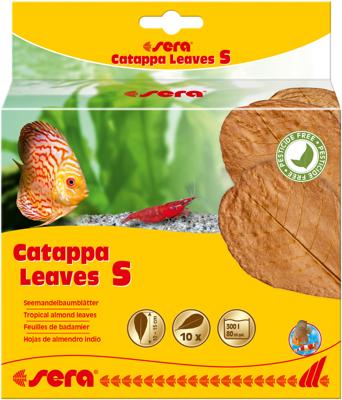 Sera Catappa Leaves S 10-15cm - Waterkwaliteit Verbeteraar voor Aquaria, Set van 10