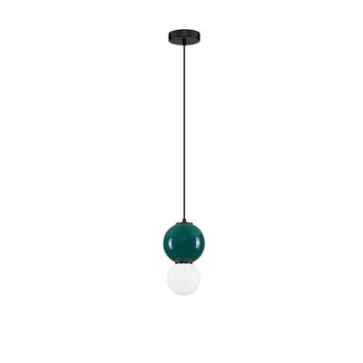 Lyora HanglampNoesis Ø 15cm groen met wit - 9009201