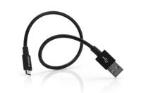Verbatim 48866 Micro-USB - Synchronisatie- en oplaadkabel, robuuste en flexibele roestvrijstalen micro-USB-kabel, met knikbescherming, 30 cm, zwart - thumbnail