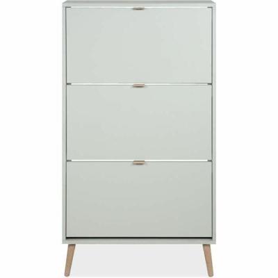 Schoenenkast - VIGO 49A - Pastelgroen - Massief houten poten - 70 x 24 x 125 cm