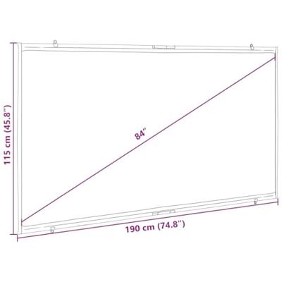VidaXL Projectiescherm wandhangend 84 inch 16:9