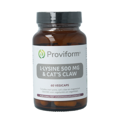 L-Lysine 500mg & cats claw 60 Vegetarische capsules