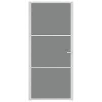 VidaXL Binnendeur 93x201,5 cm esg-glas en aluminium wit - thumbnail